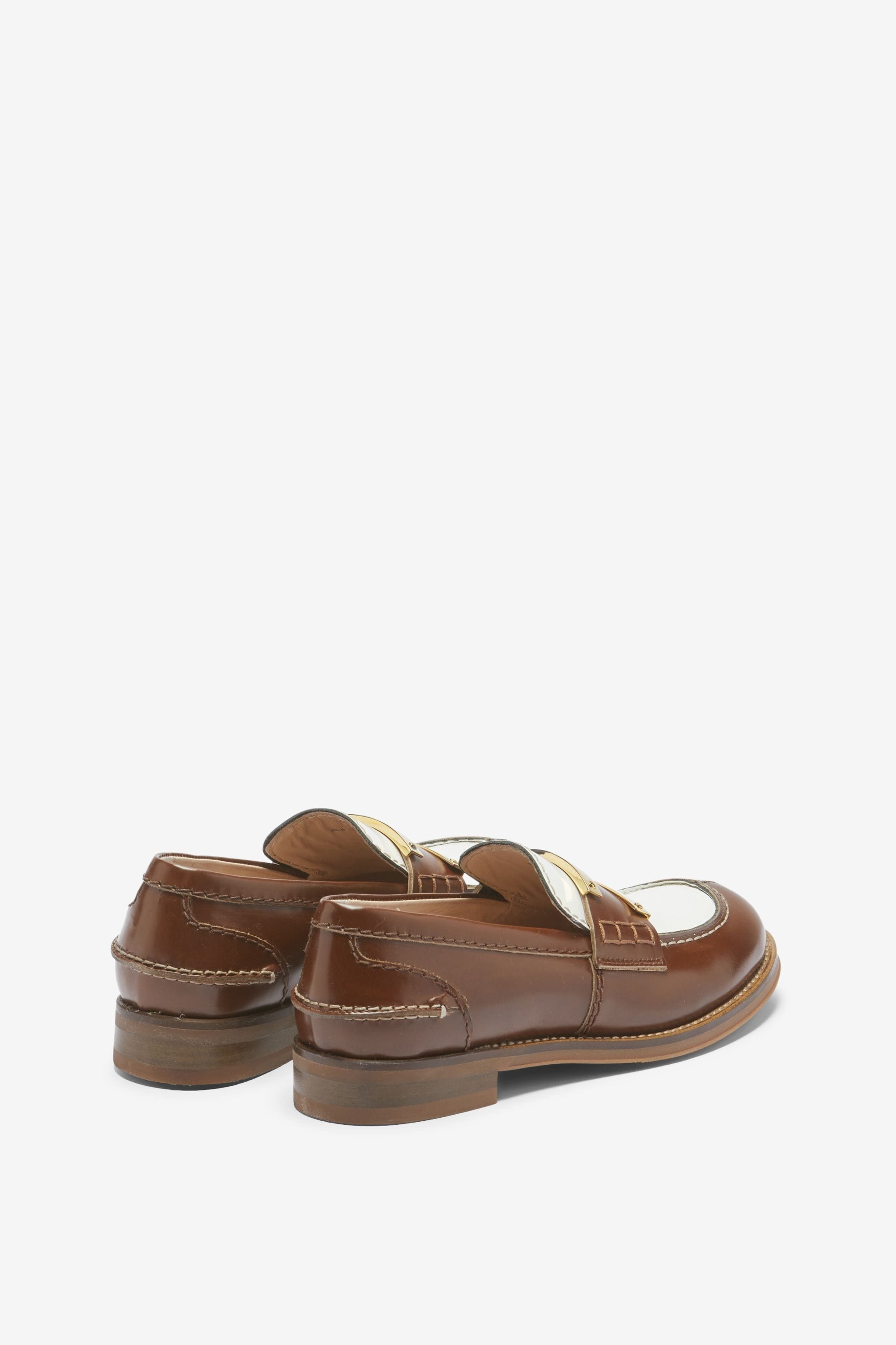 COLOURBLOCK LEATHER LOAFERS - 3