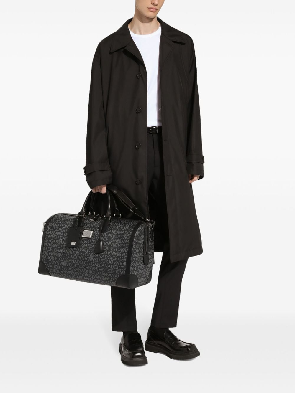 logo-jacquard holdall - 2