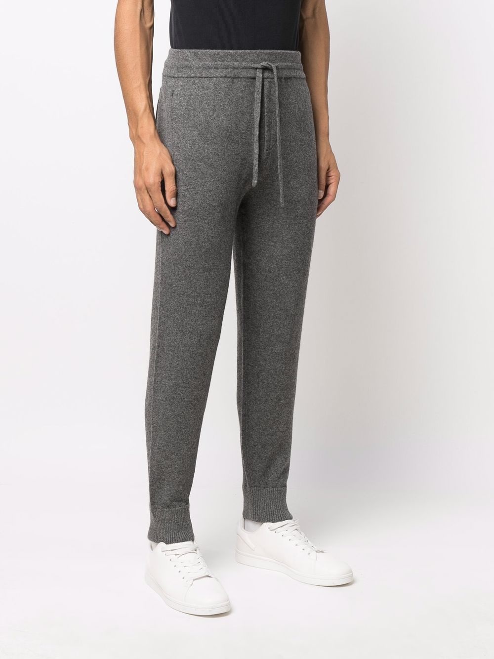 solid-color knit track pants - 3