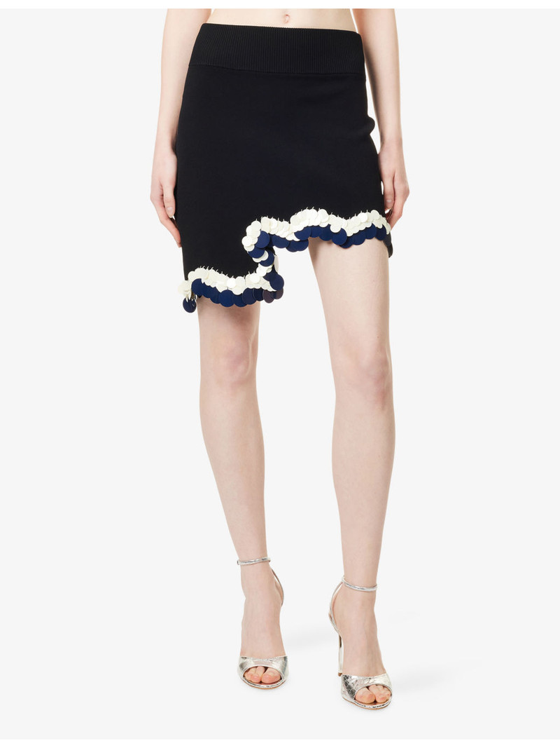 Casey Sequinned Stretch-Knit Mini Skirt 3