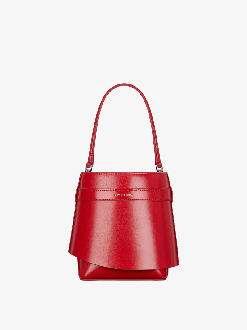 SHARK LOCK BUCKET BAG IN BOX LEATHER 5