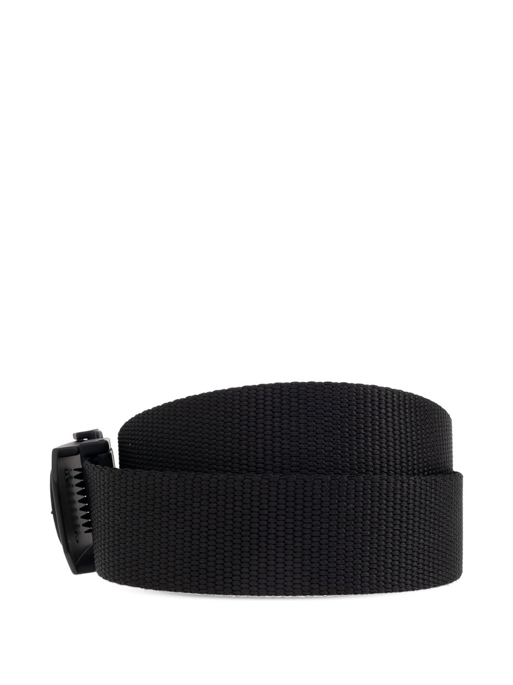 logo-buckle tape belt - 3