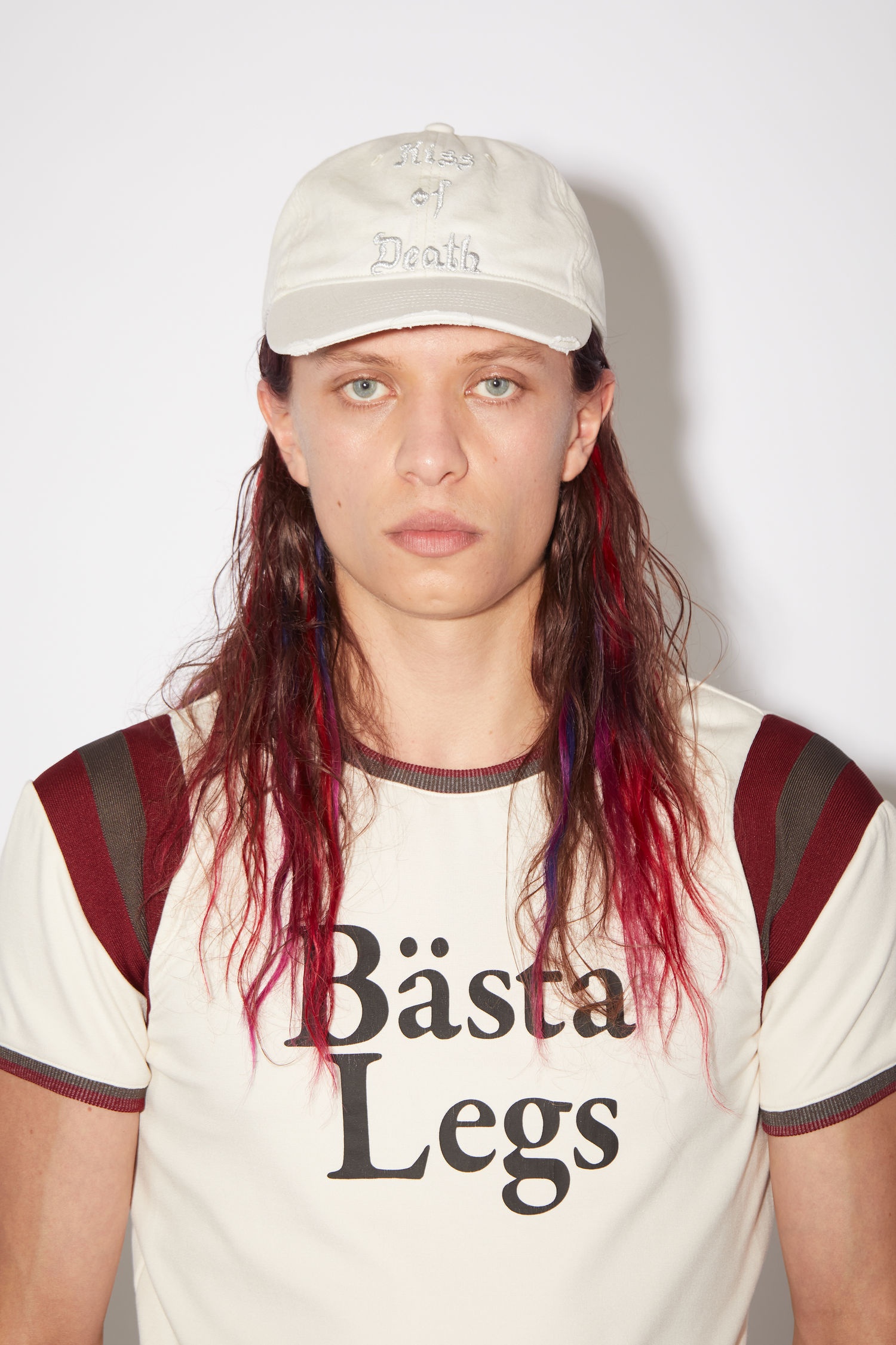 Embroidered baseball cap - Ecru beige - 3