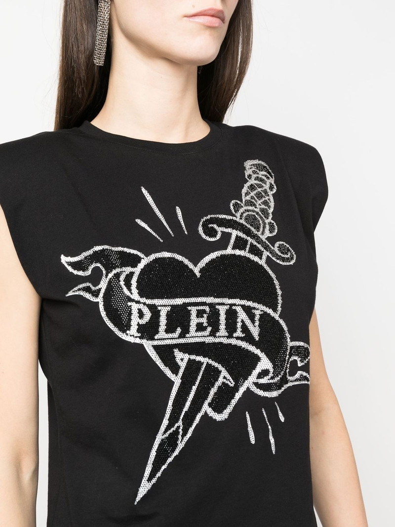 crystal-embellished logo tank top 5