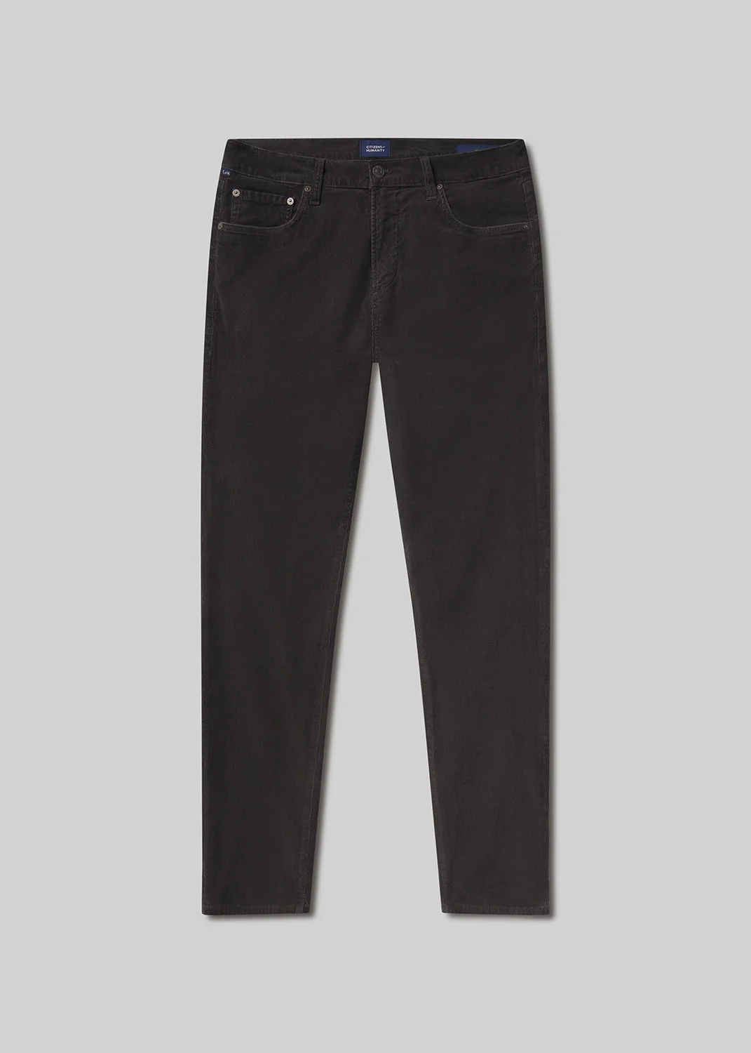 Elijah Straight Corduroy In Charcoal - 1