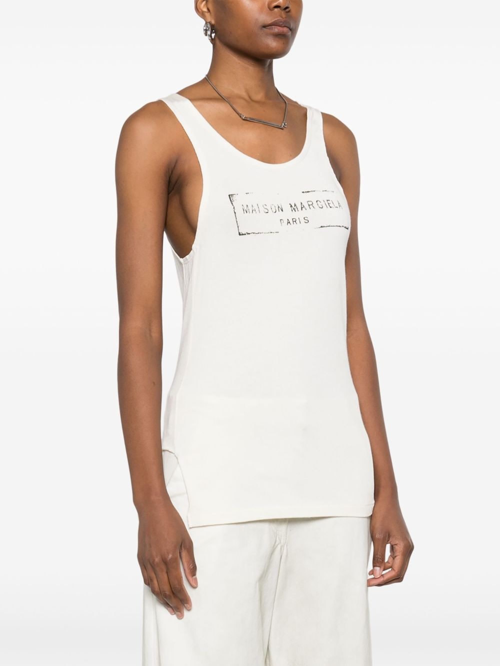 logo-print tank top - 3