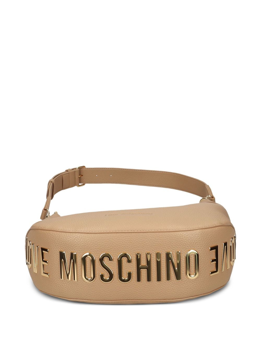 logo-plaque crescent shoulder bag - 3