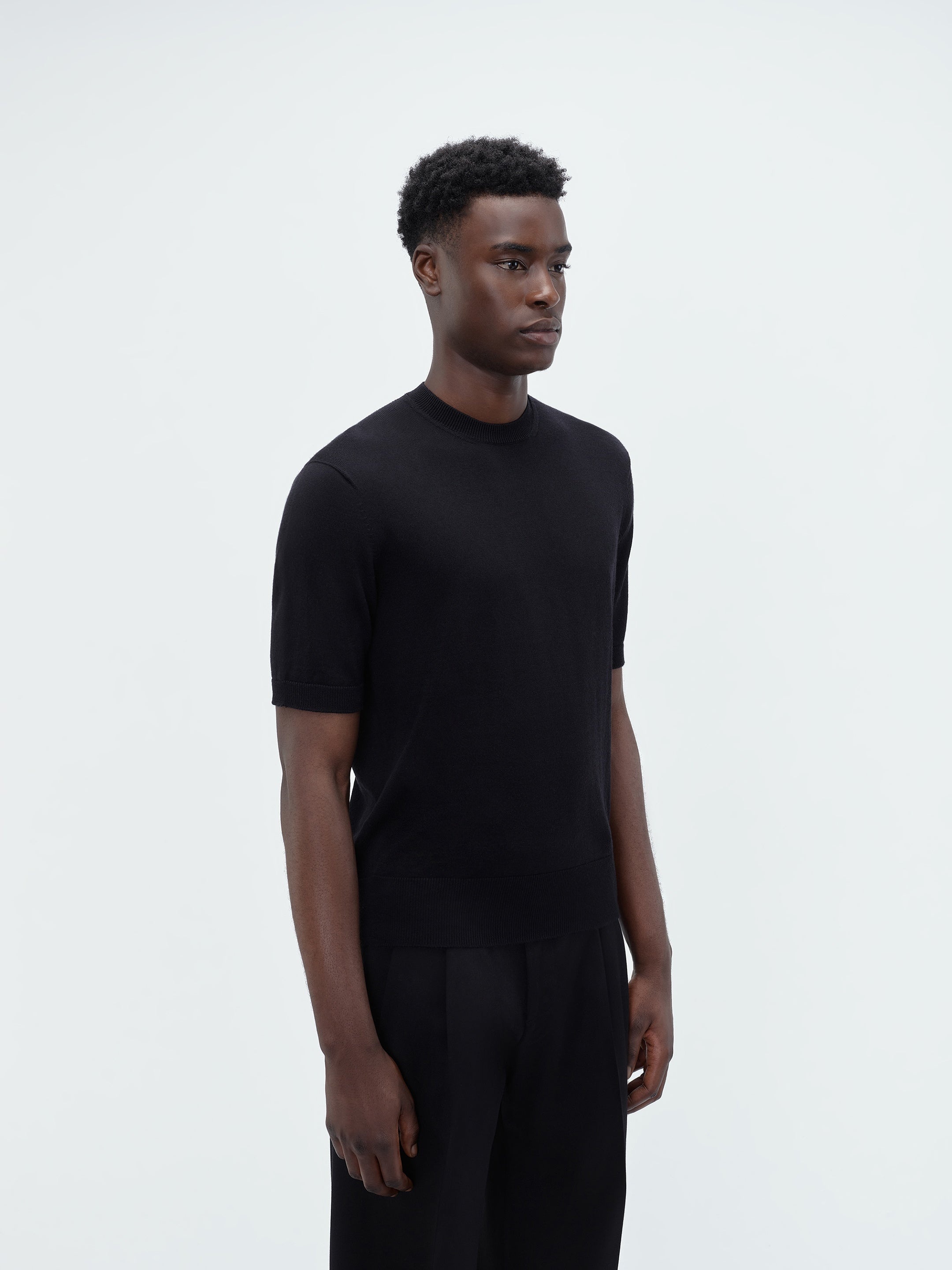 SHORT SLEEVE CREW- BLACK - 4