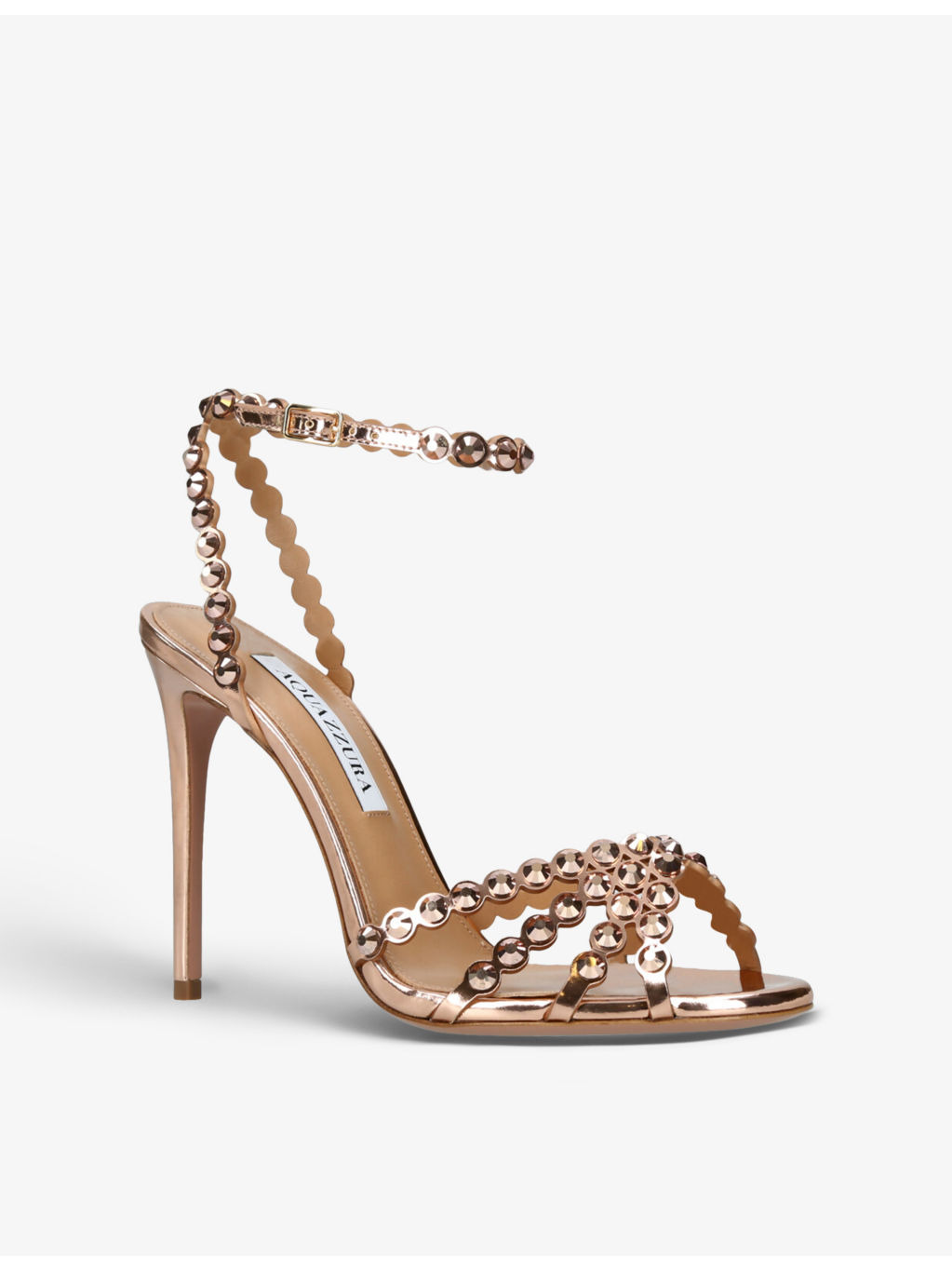 Tequila 105 crystal-embellished leather heeled sandals - 3