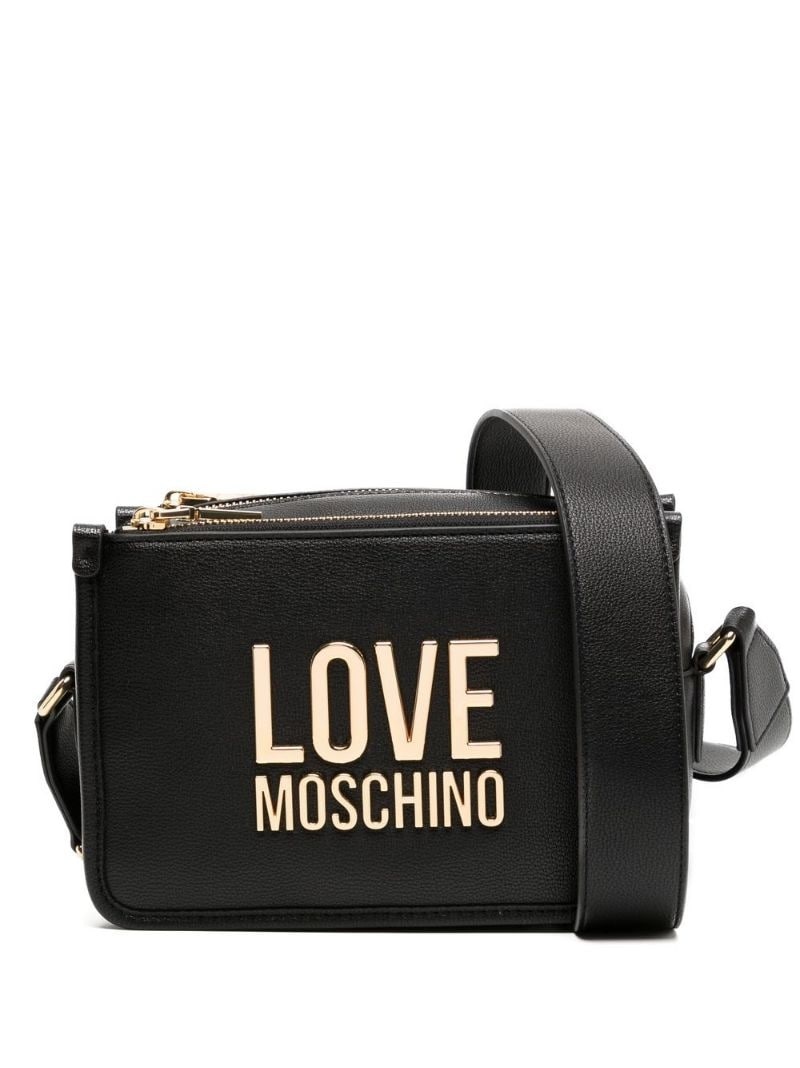 leather logo-detail crossbody bag - 1