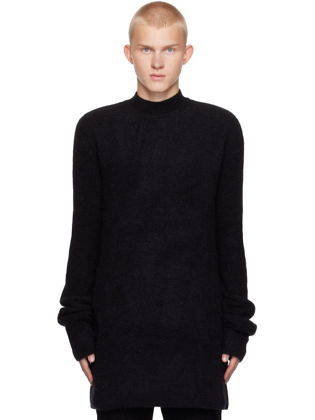 Black Porterville Alpaca Knit Sweater - 1