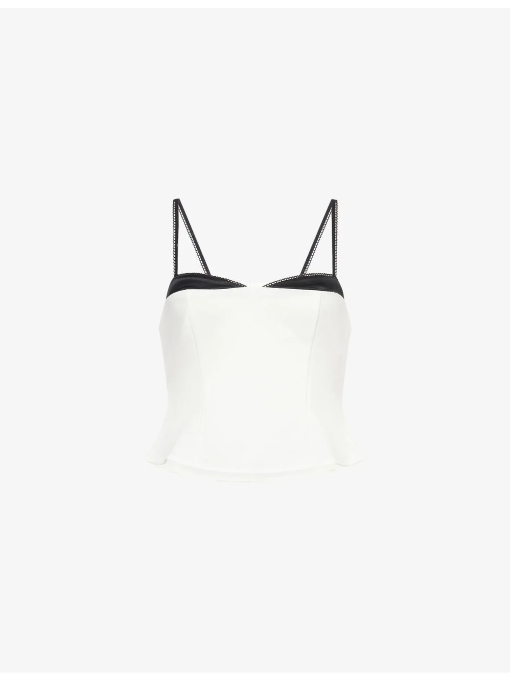 Melanie sweetheart-neck stretch-woven top - 1