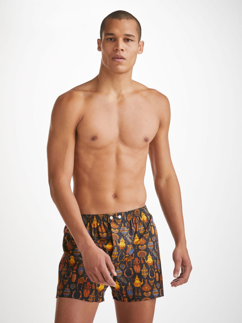Men's Classic Fit Boxers Ledbury 71 Cotton Batiste Navy - 2