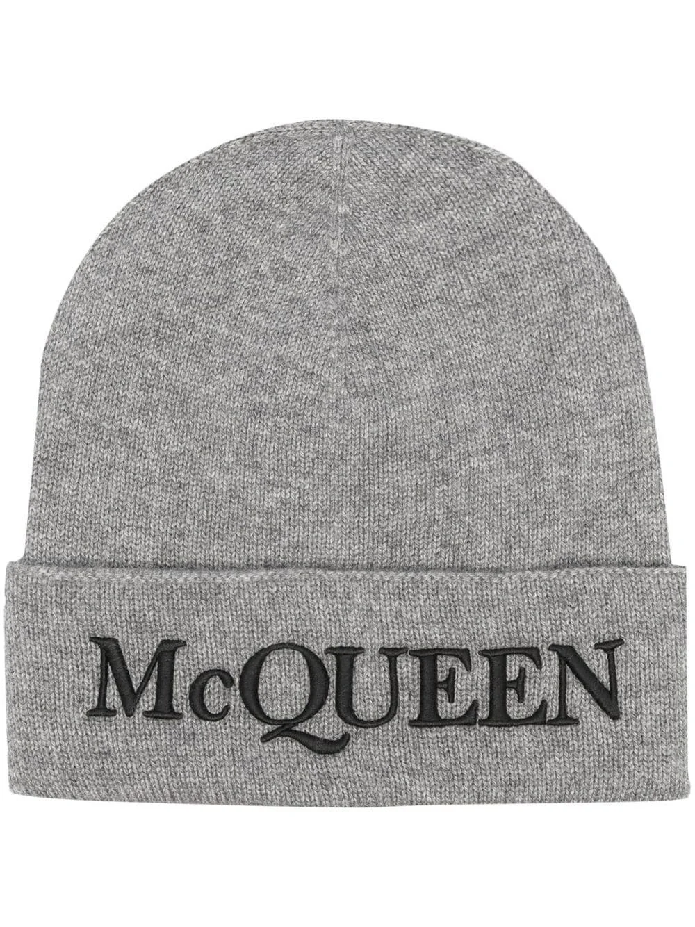 embroidered-logo ribbed beanie - 1