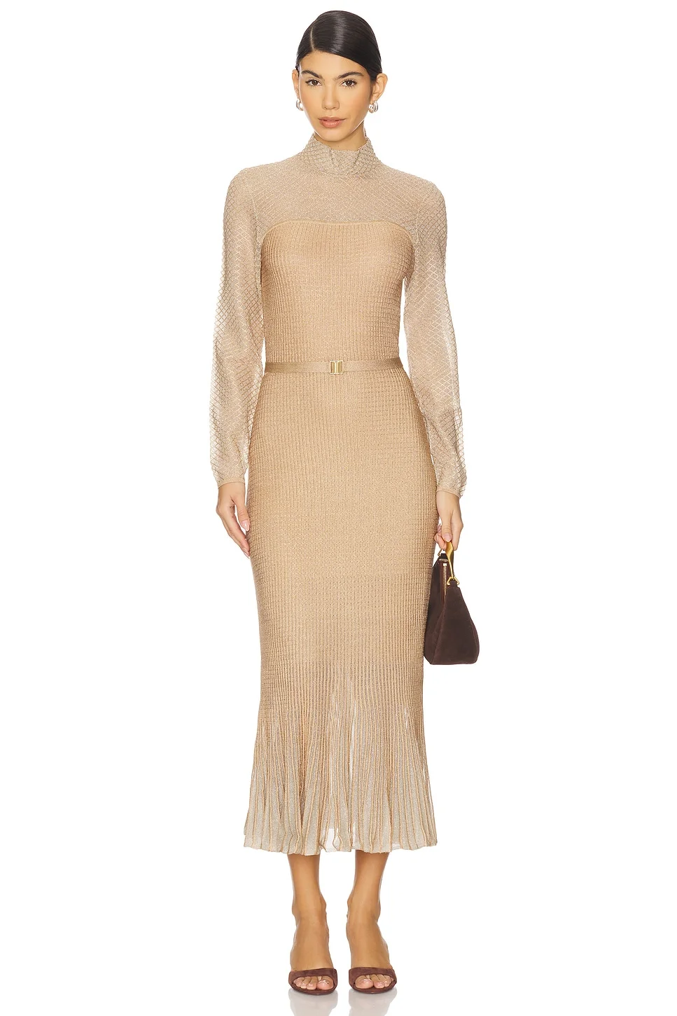 Metallic Midi Dress - 1