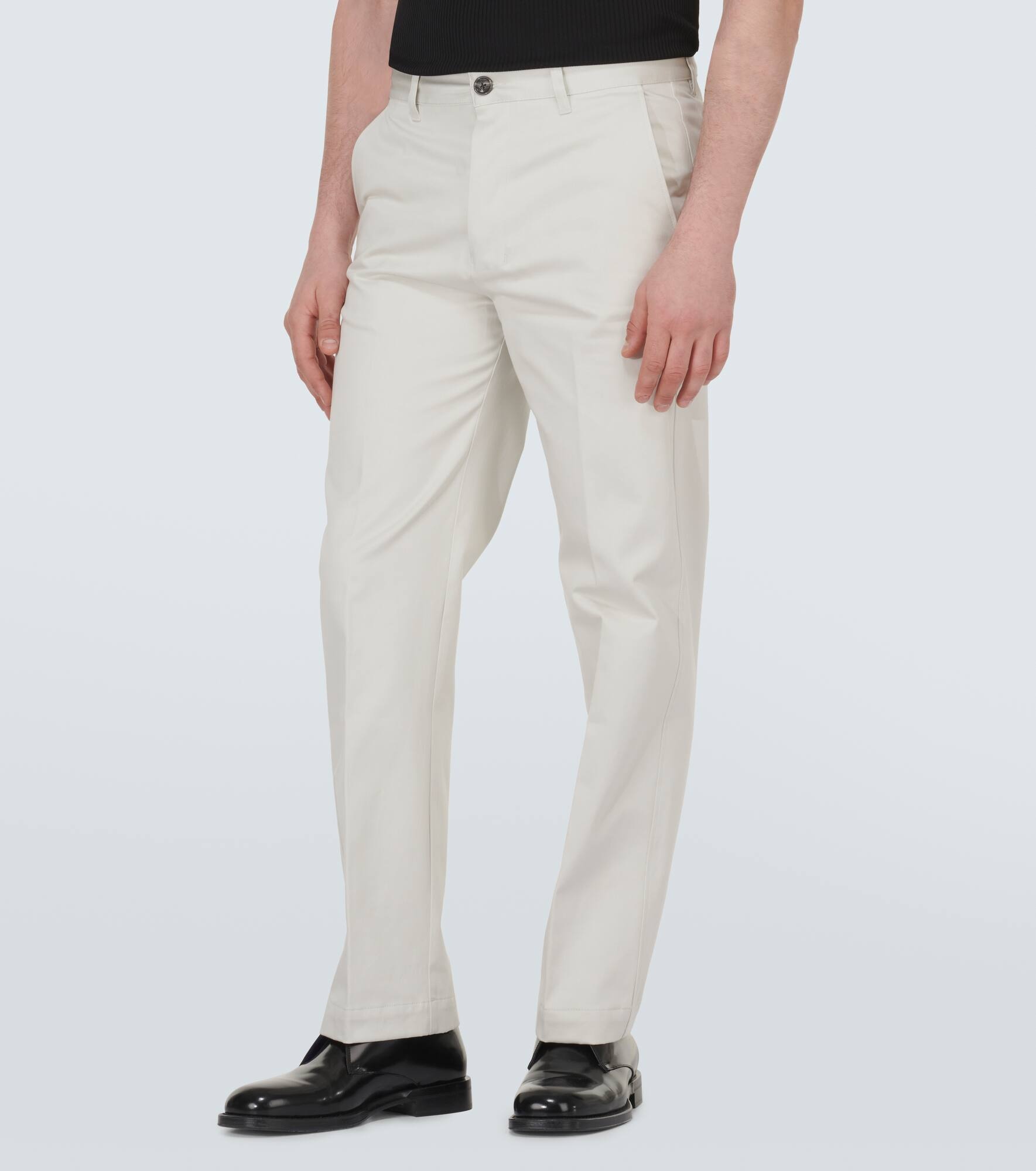 Straight cotton satin chinos - 3