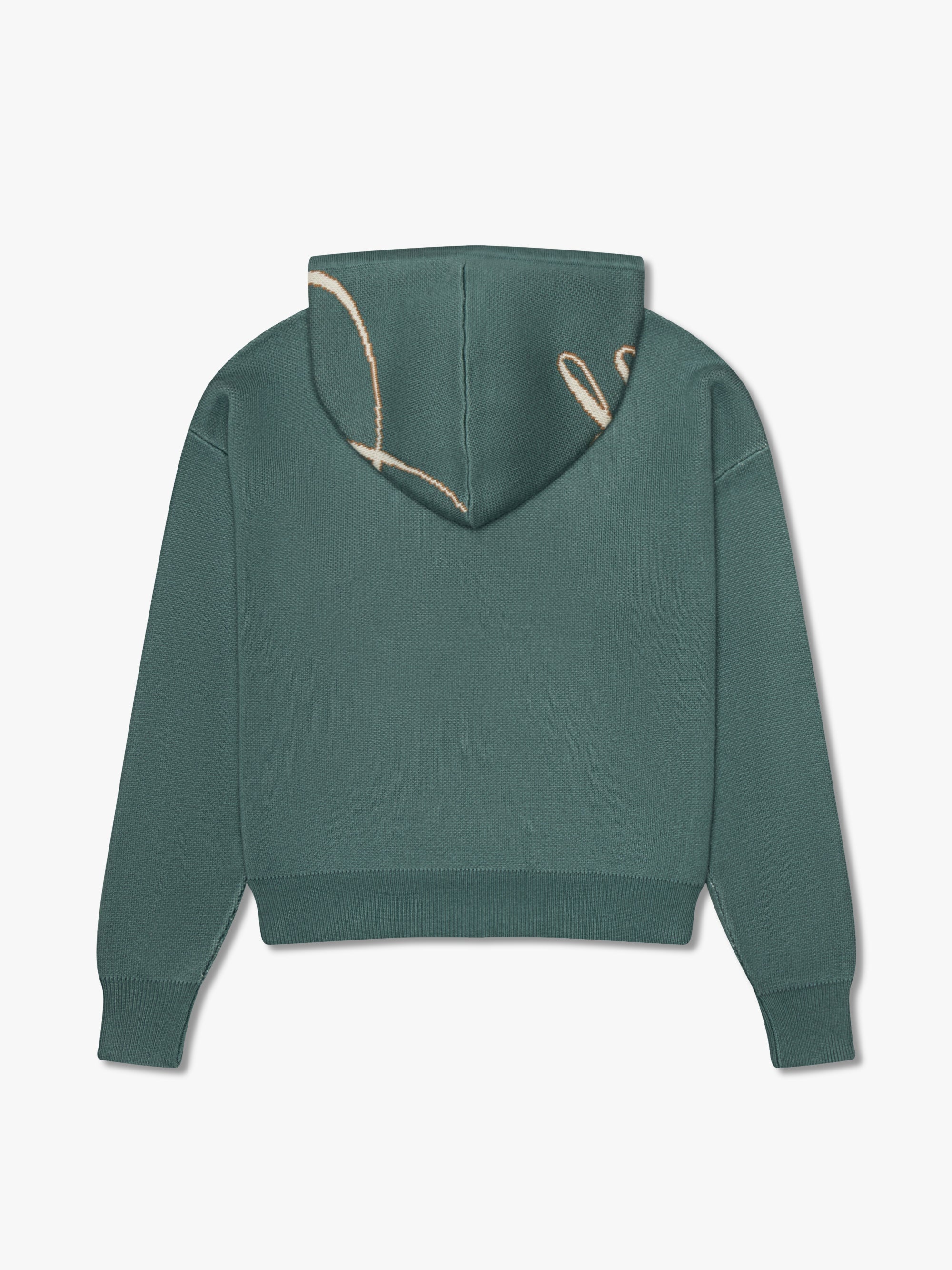 SCRIPT LOGO KNIT HOODIE - 2