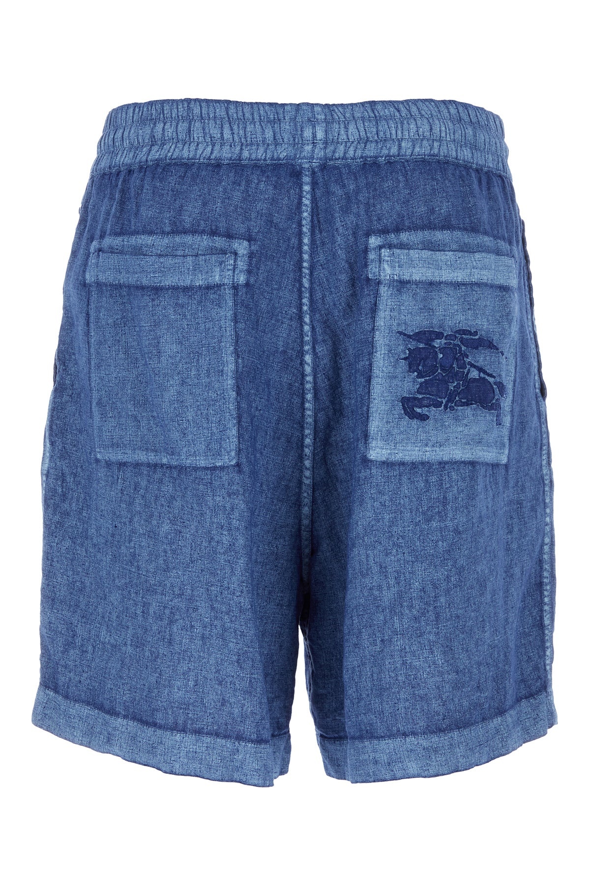 Blue linen bermuda shorts - 2