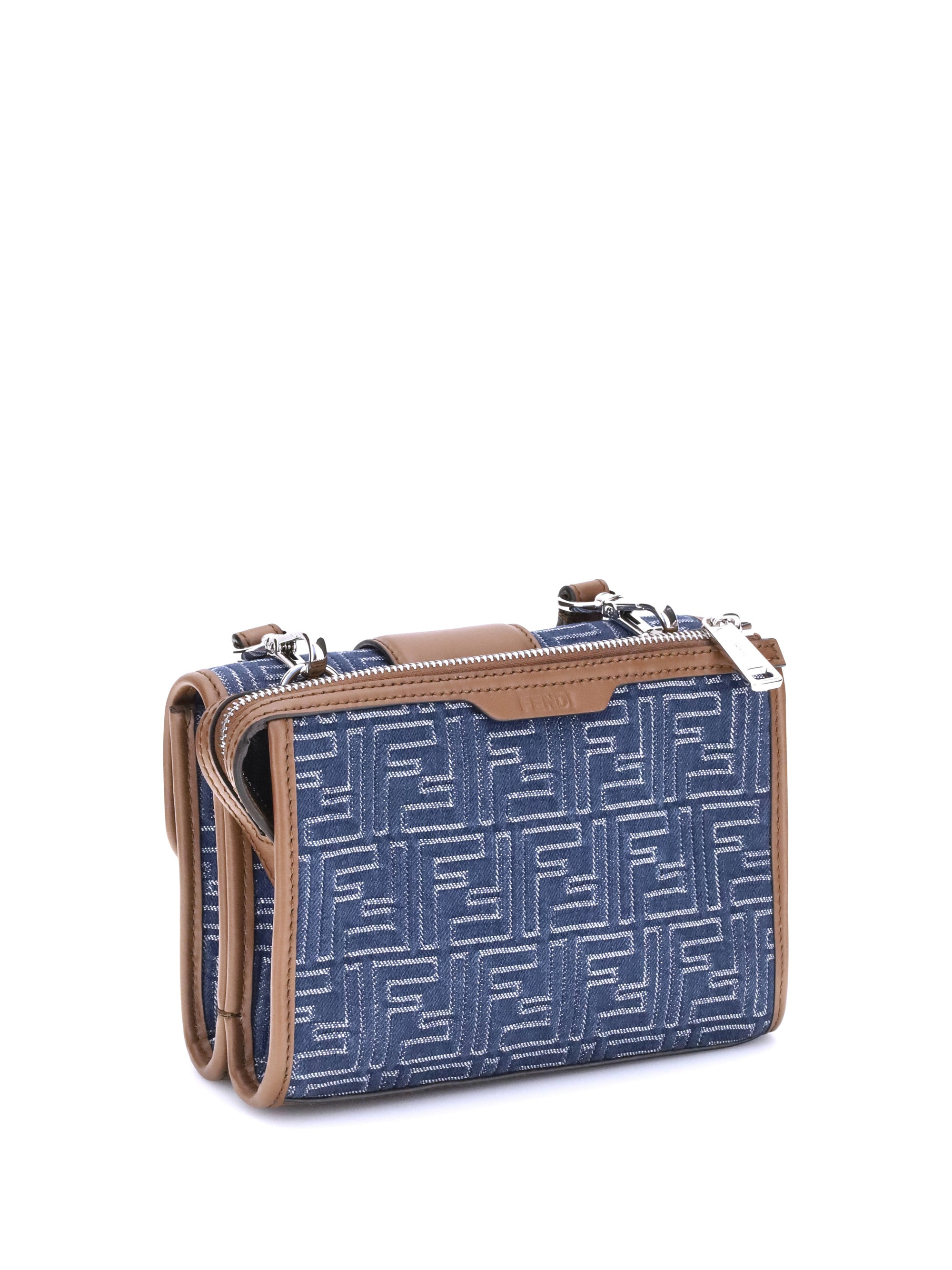 Fendi Men Baguette Denim Shoulder Bag - 3