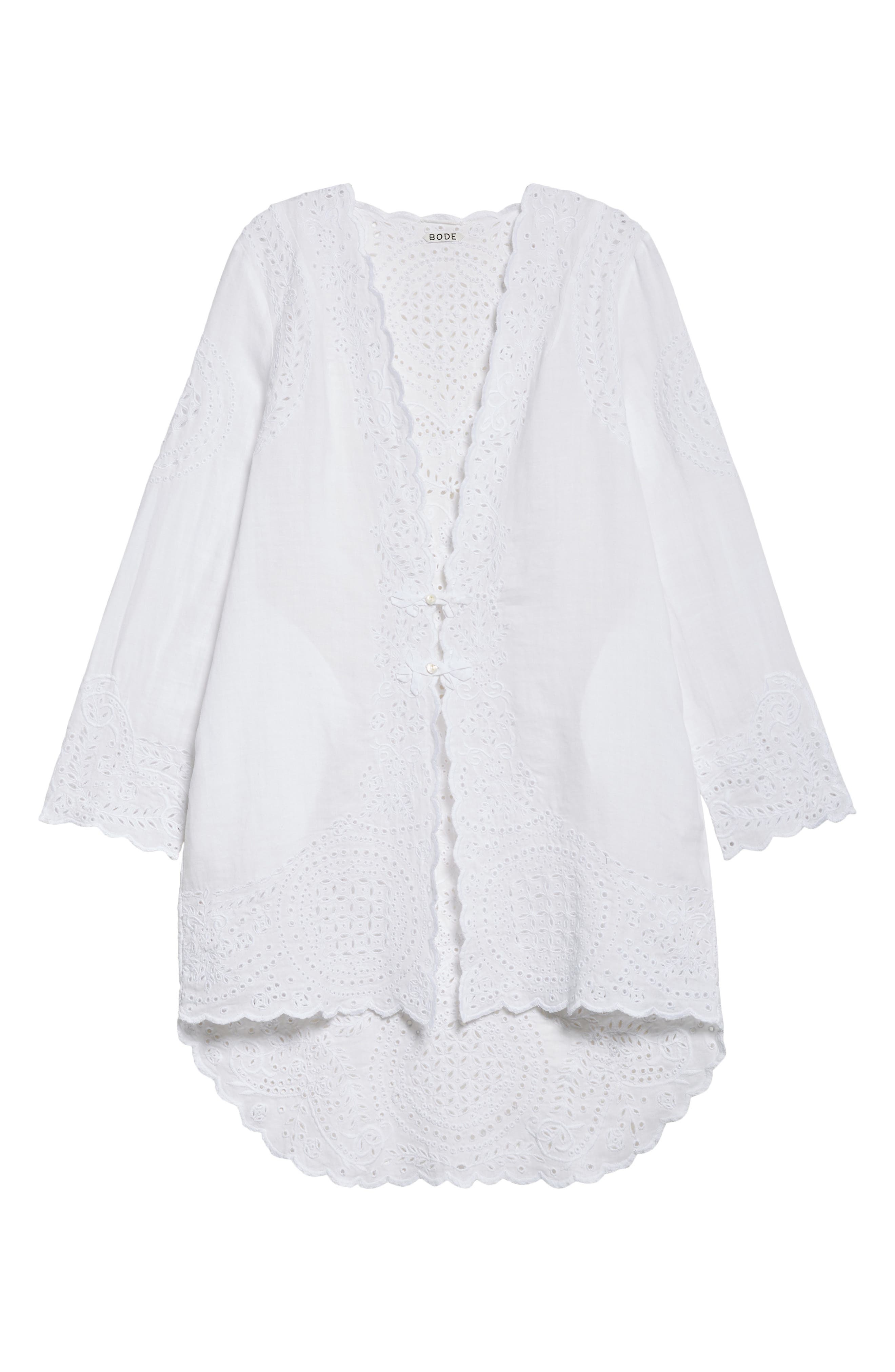 Bode Belvoir Broderie Anglaise in White at Nordstrom - 6
