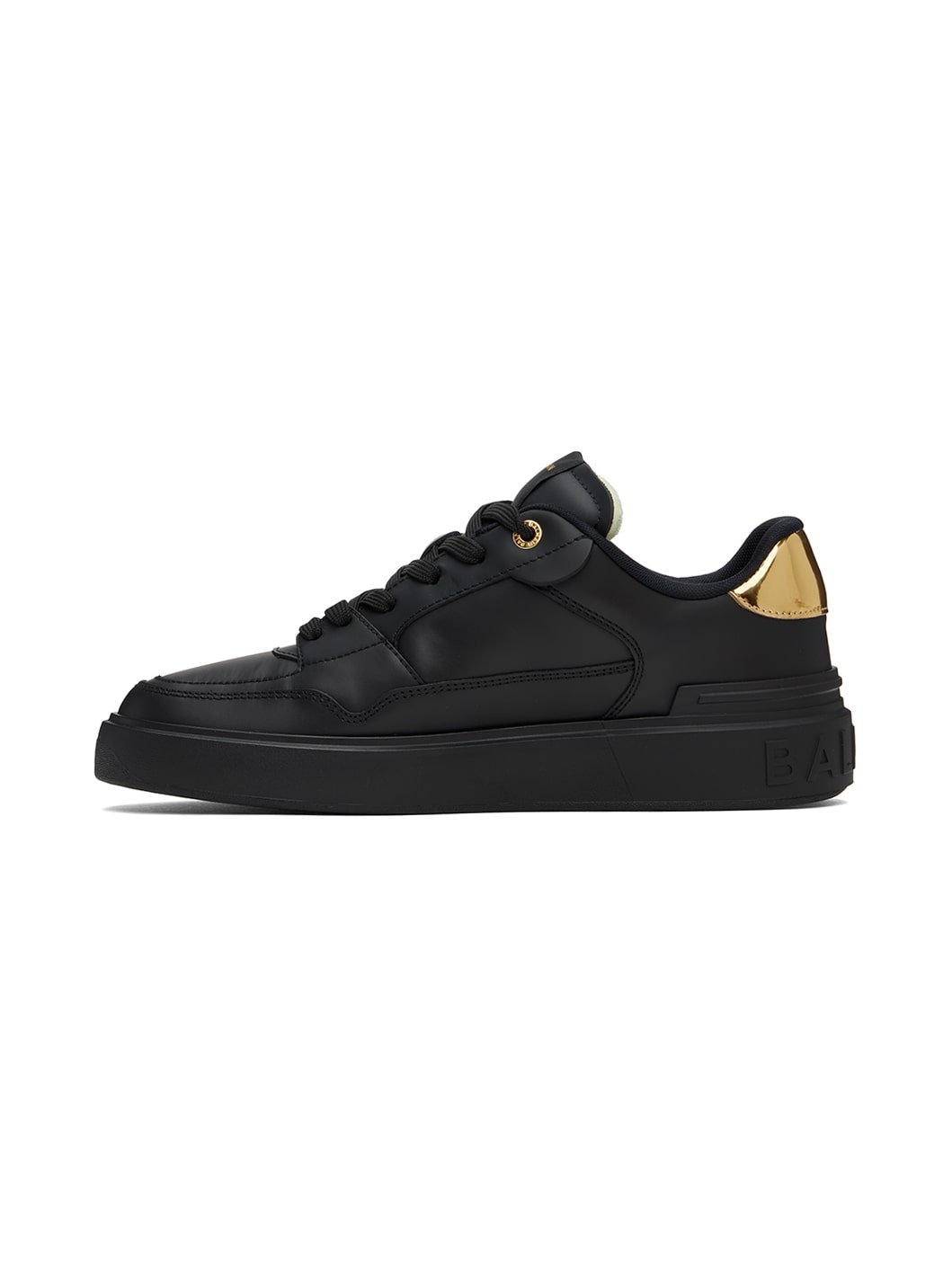Black B-Court Flip Calfskin Sneakers - 3