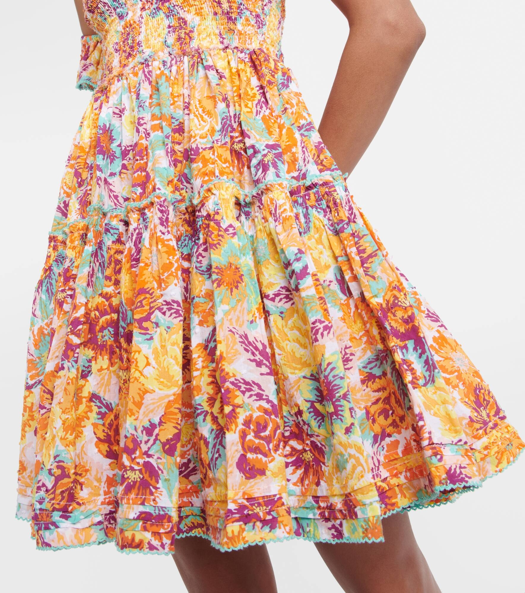 Aurora floral cotton minidress - 5