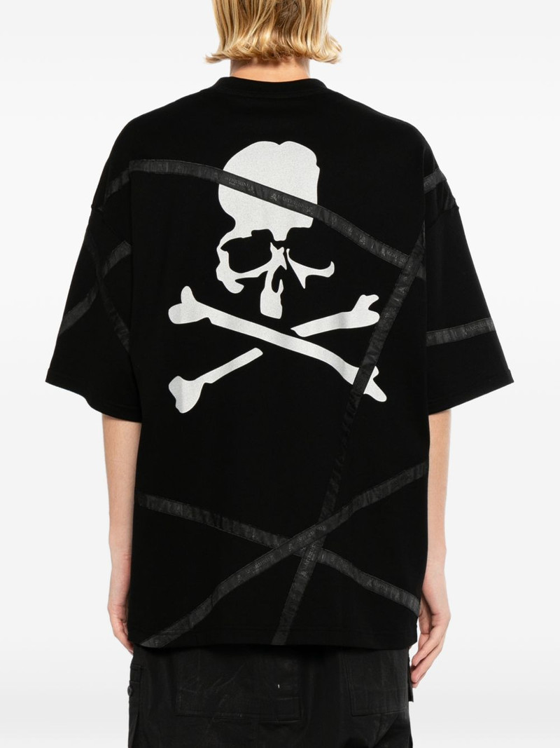 logo-print panelled T-shirt 4