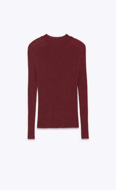 SAINT LAURENT sweater in ribbed cashmere, wool and silk outlook