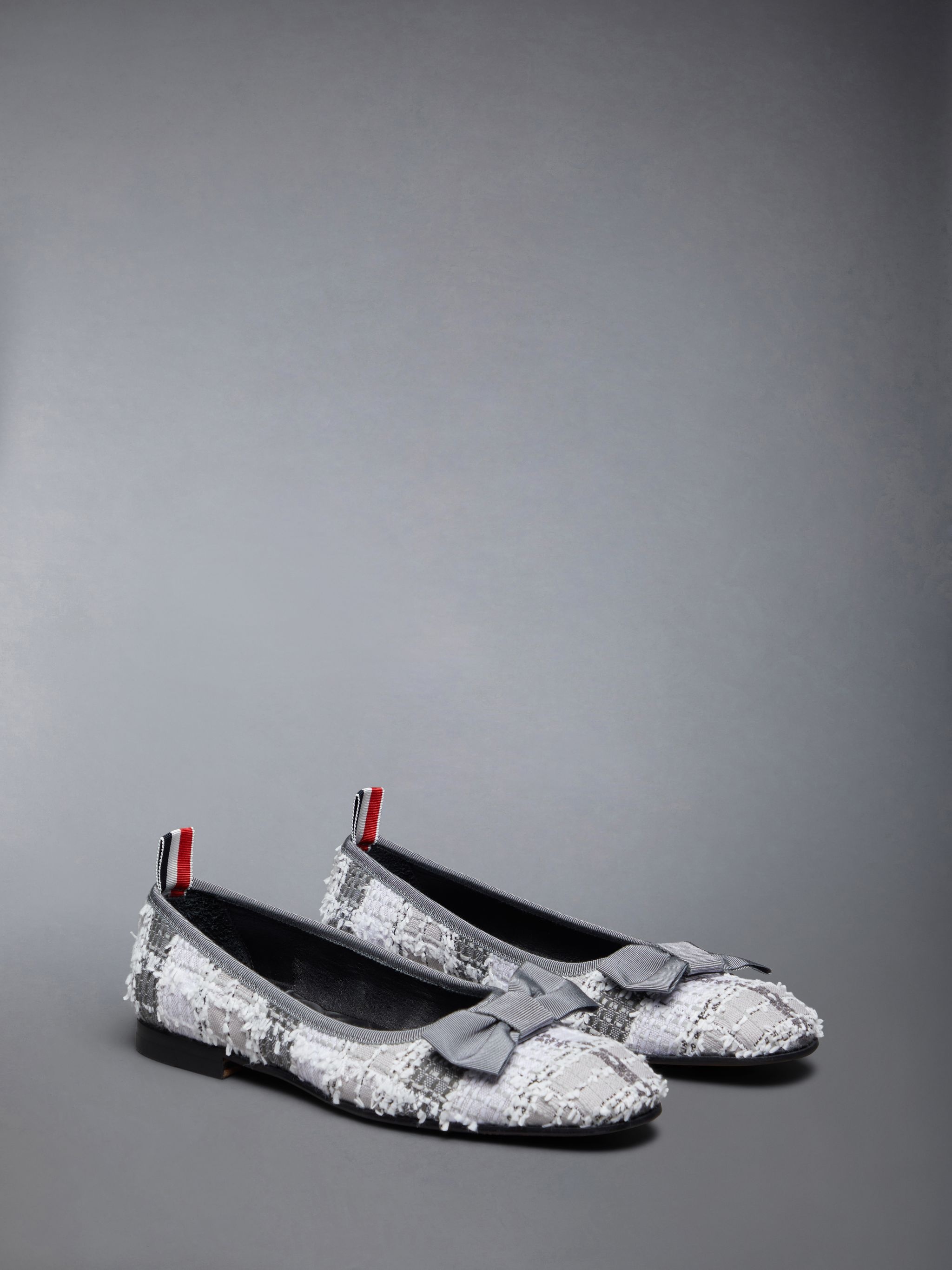Tartan Tweed Leather Sole Opera Ballerina - 2