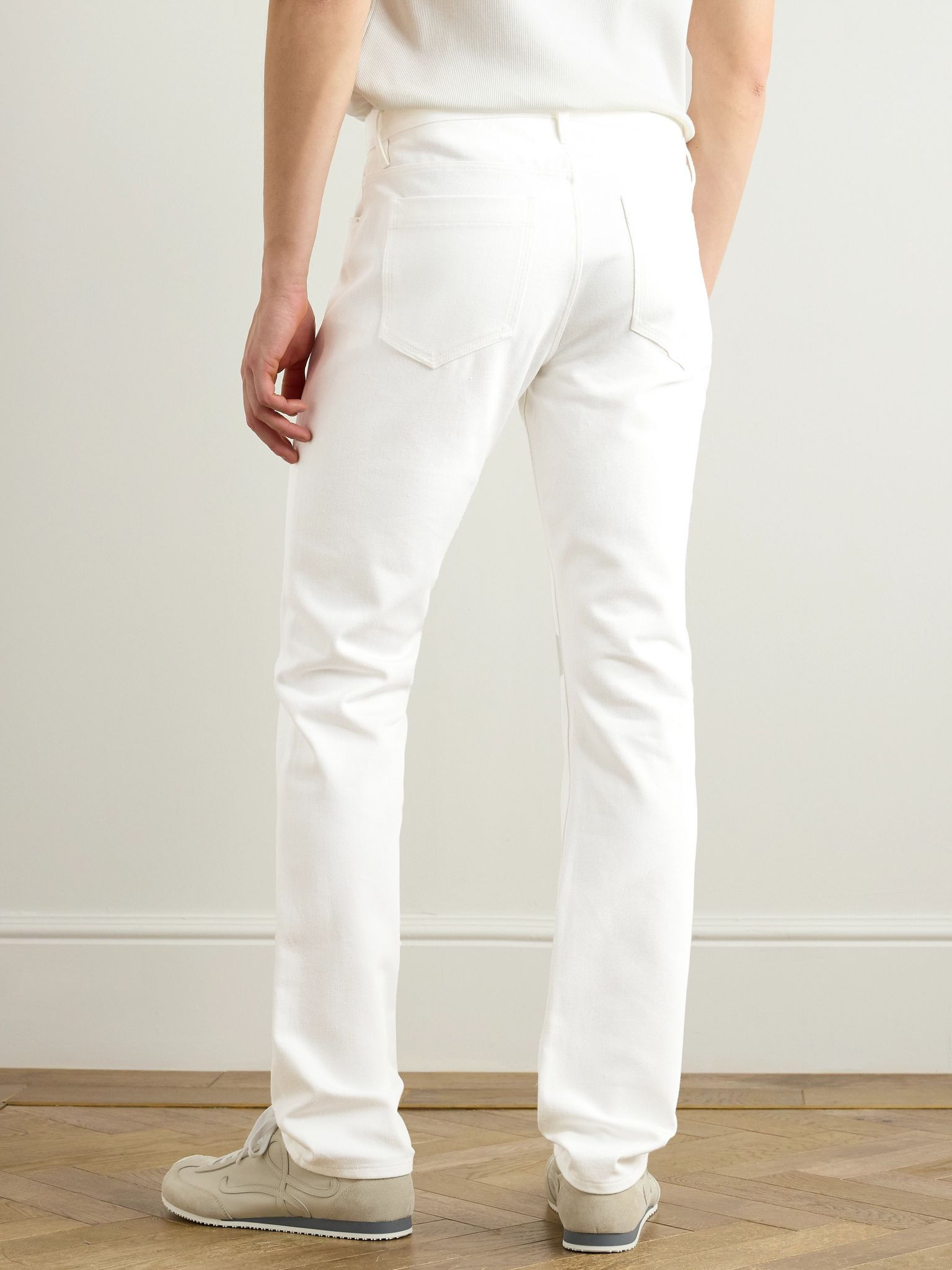 Anthony Slim-Fit Straight-Leg Organic Jeans White - 4