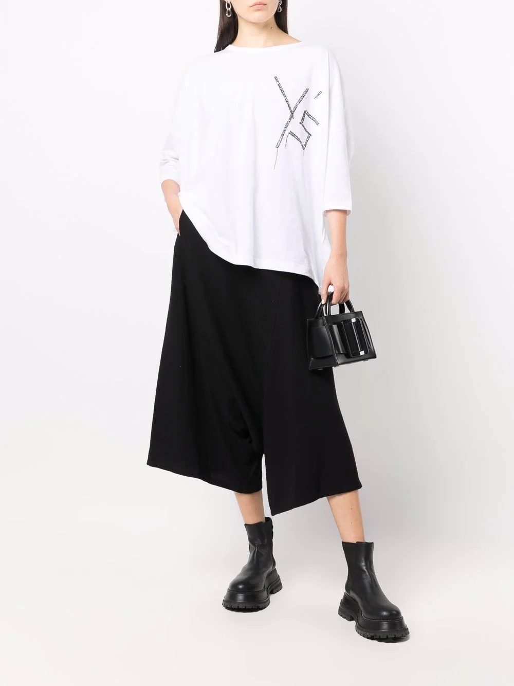 stitched logo T-shirt - 2