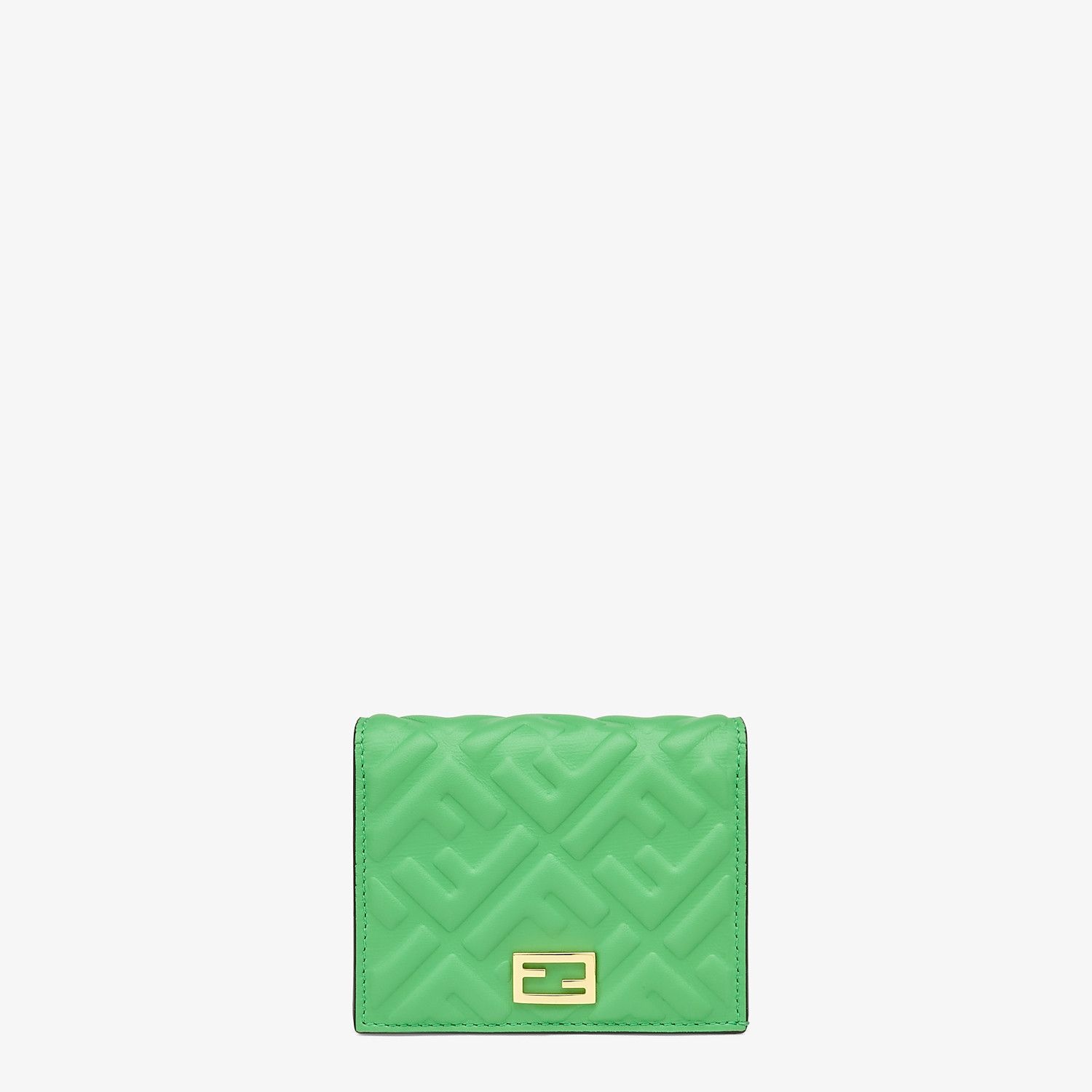 Green nappa leather wallet - 1