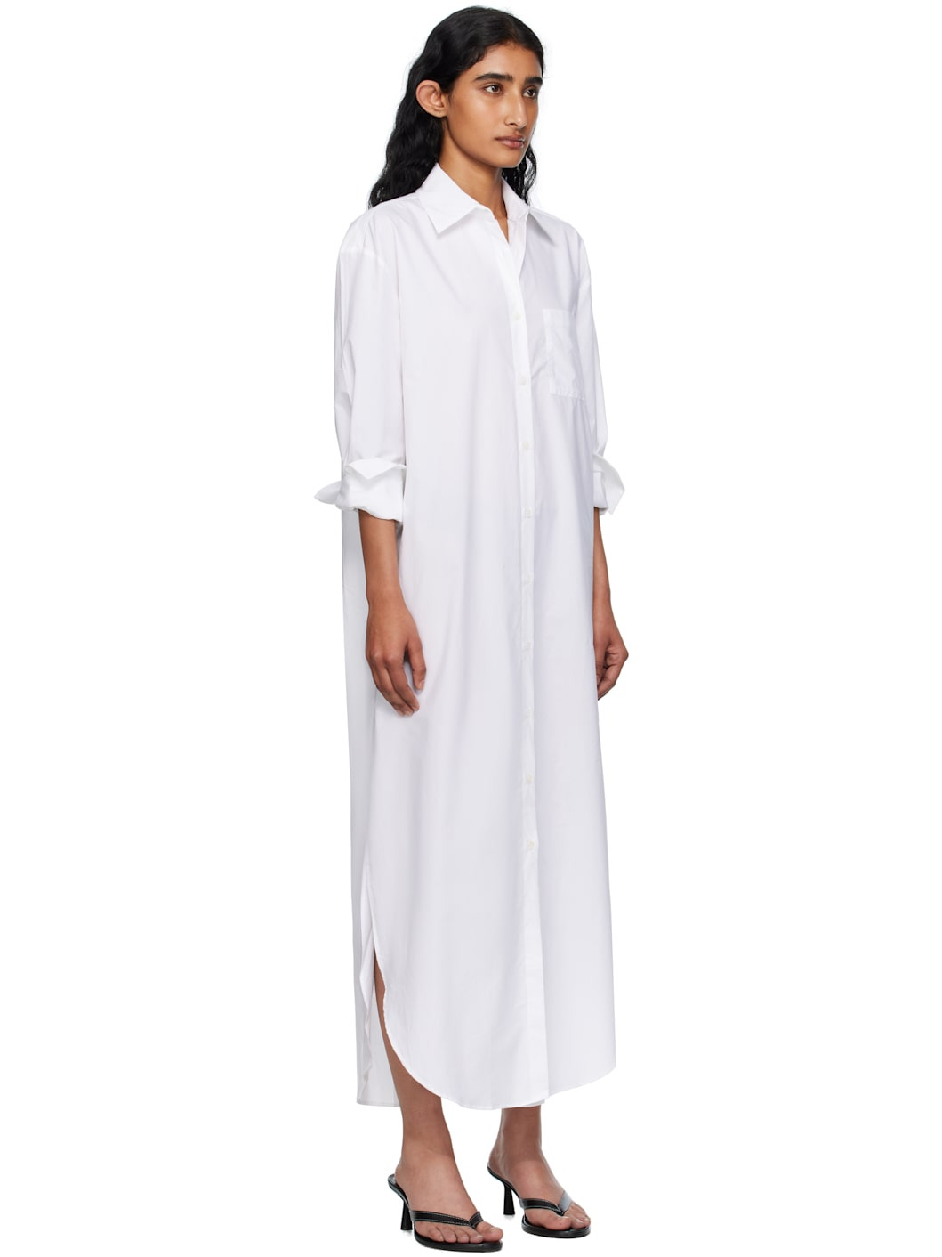 White Helena Shirt Maxi Dress - 2