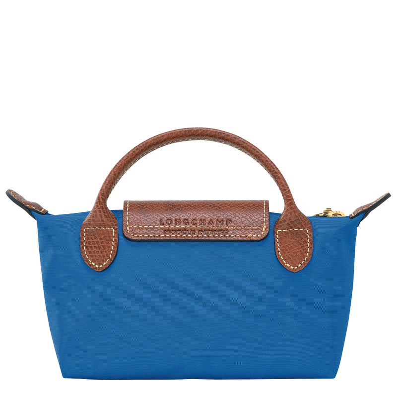 Le Pliage Original Pouch with handle Cobalt - Recycled canvas 4
