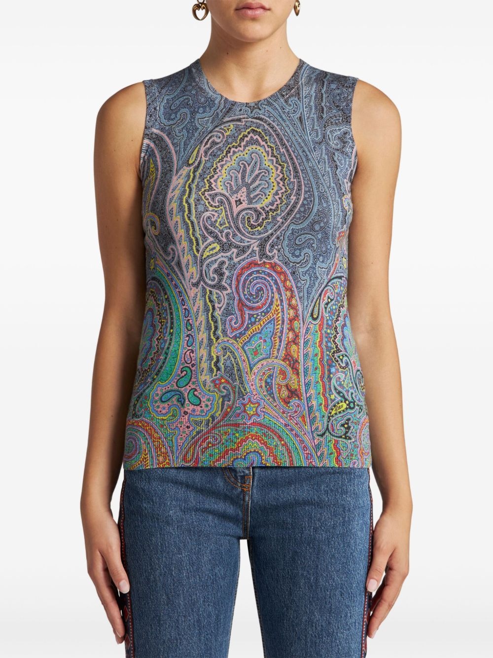 paisley-print top - 2