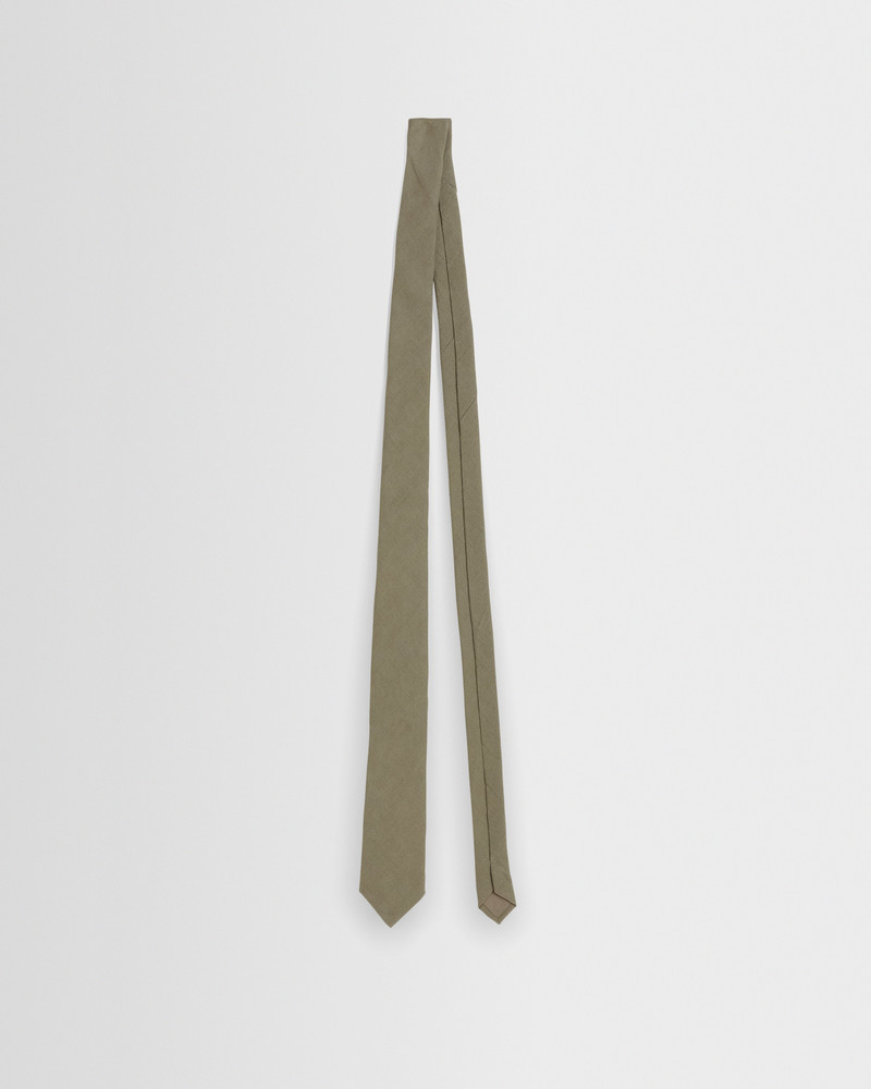 Wax London Pavillion - Khaki Linen Tie outlook