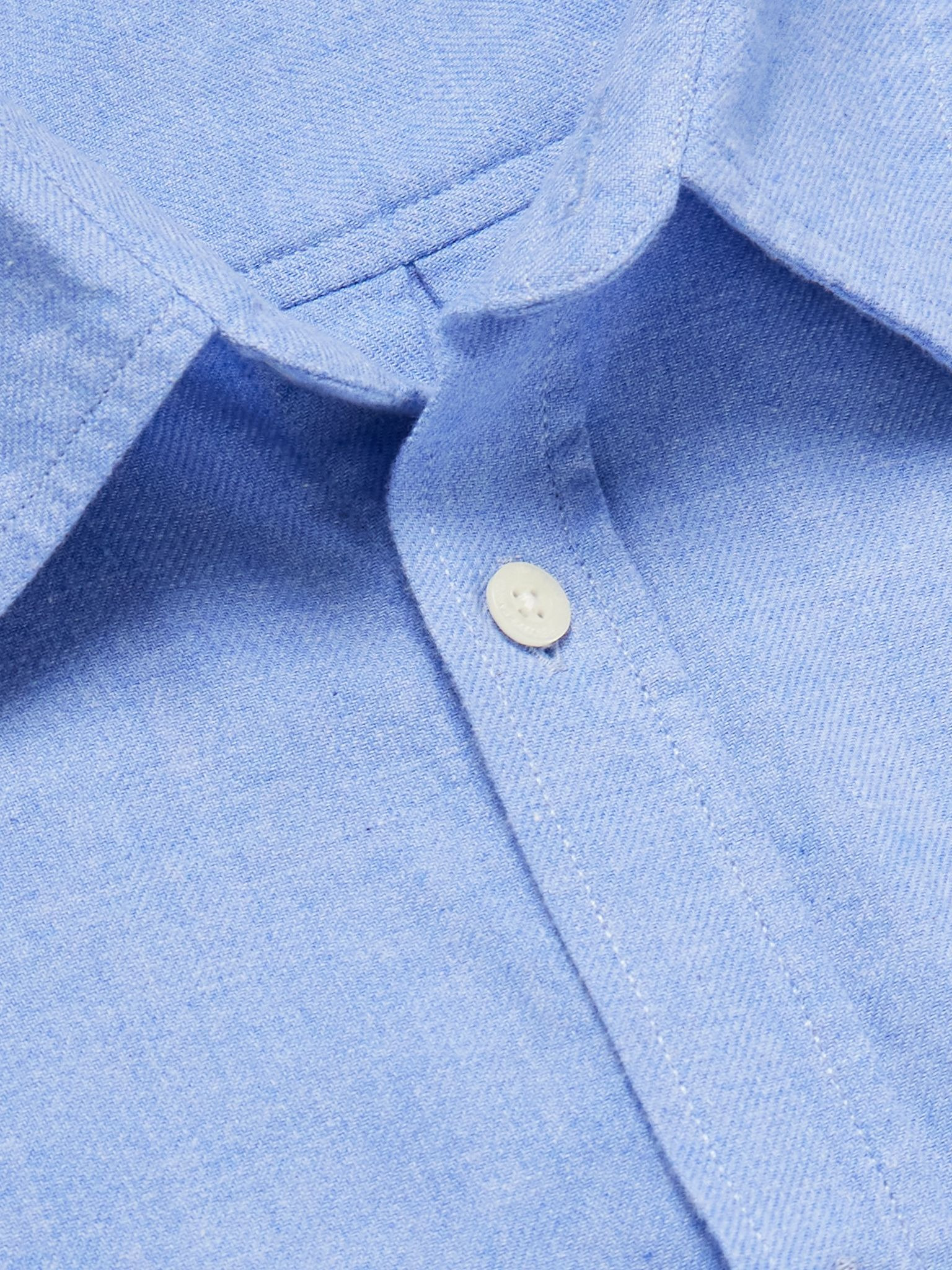 Telles Cotton-Flannel Shirt Light blue - 4