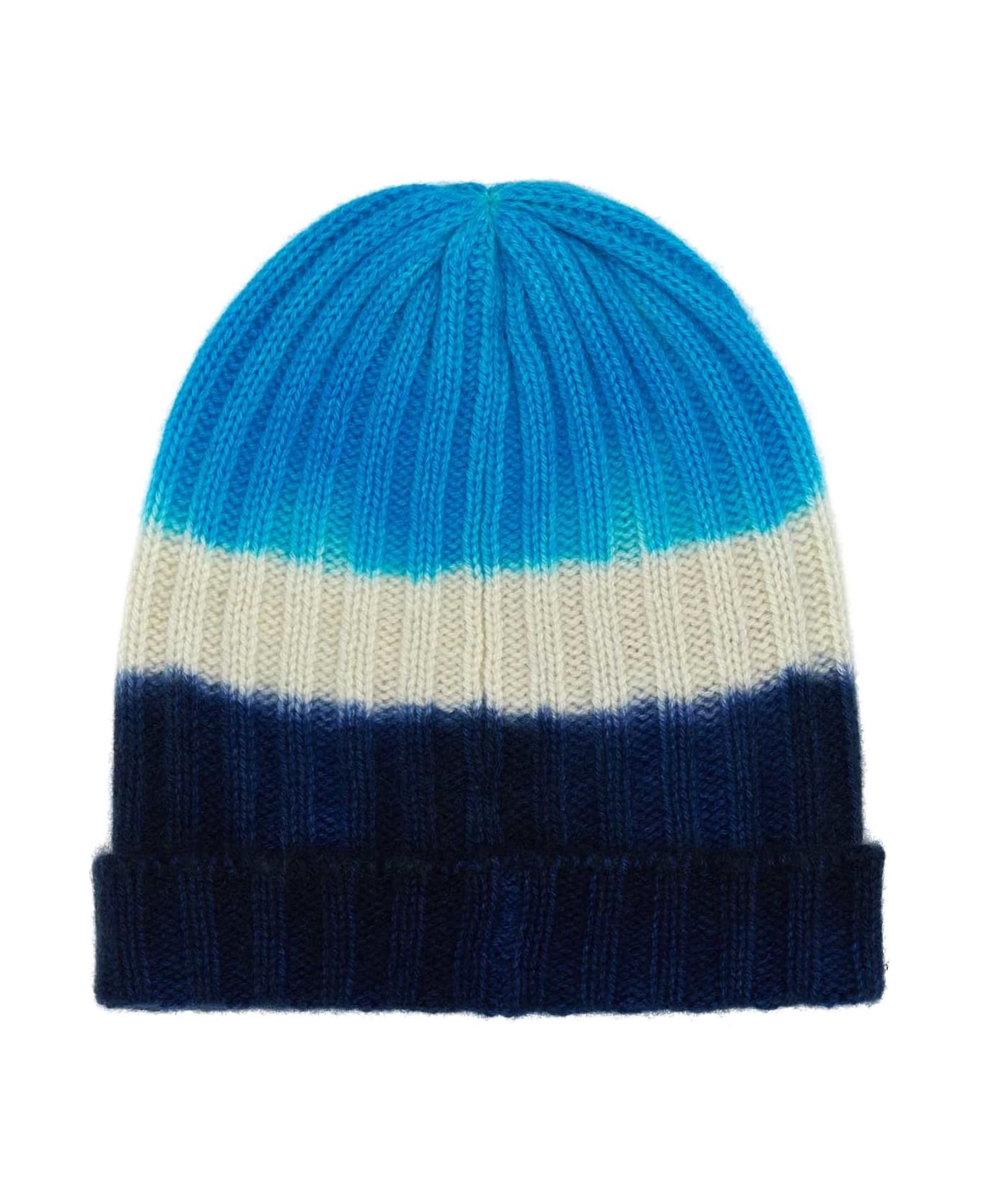 Multicolor Cashmere Beanie Hat - 2