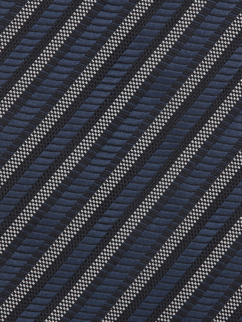 ZEGNA DARK BLUE CINQUE PIEGHE SILK TIE outlook