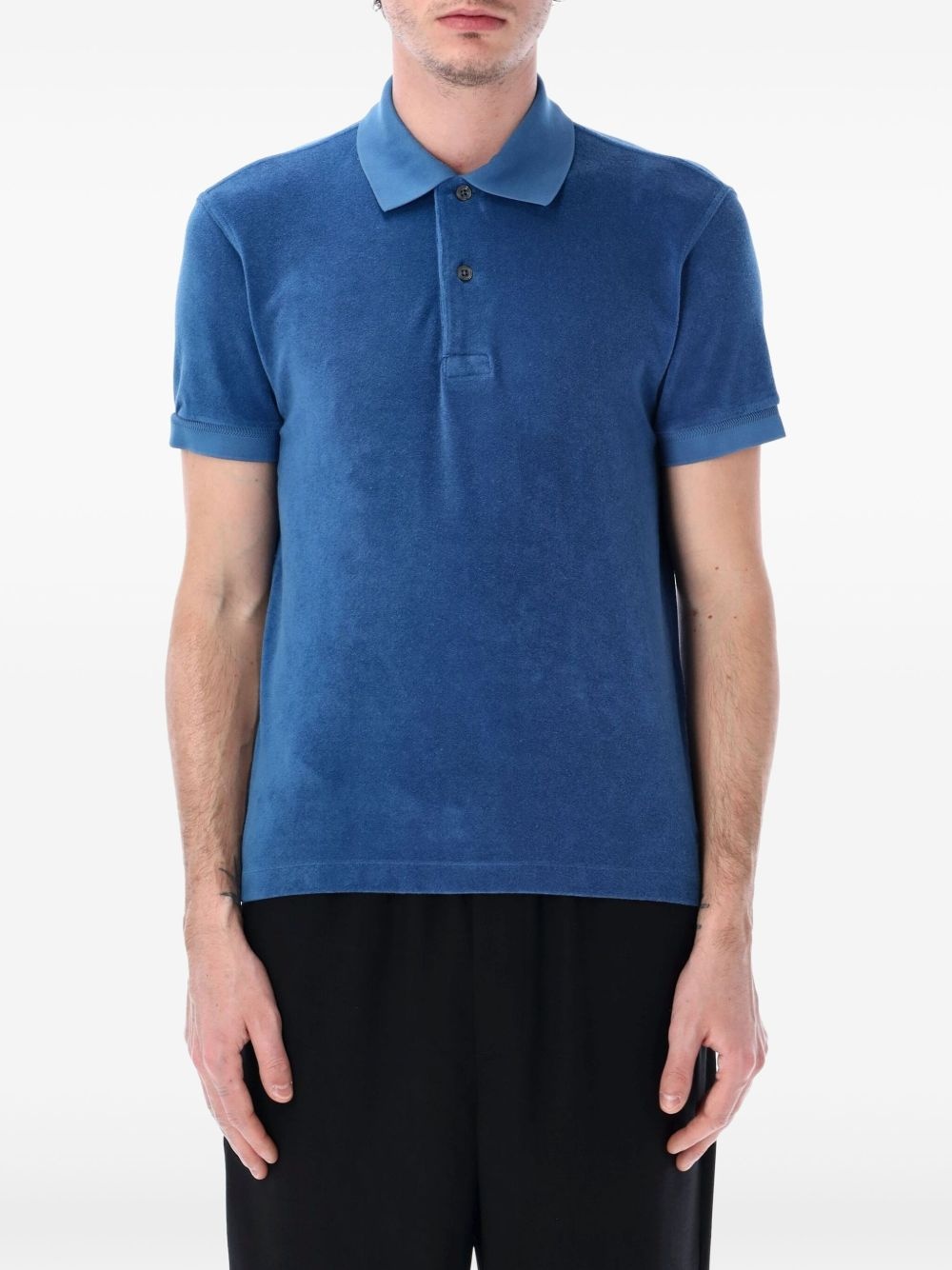 terry-cloth polo shirt - 1