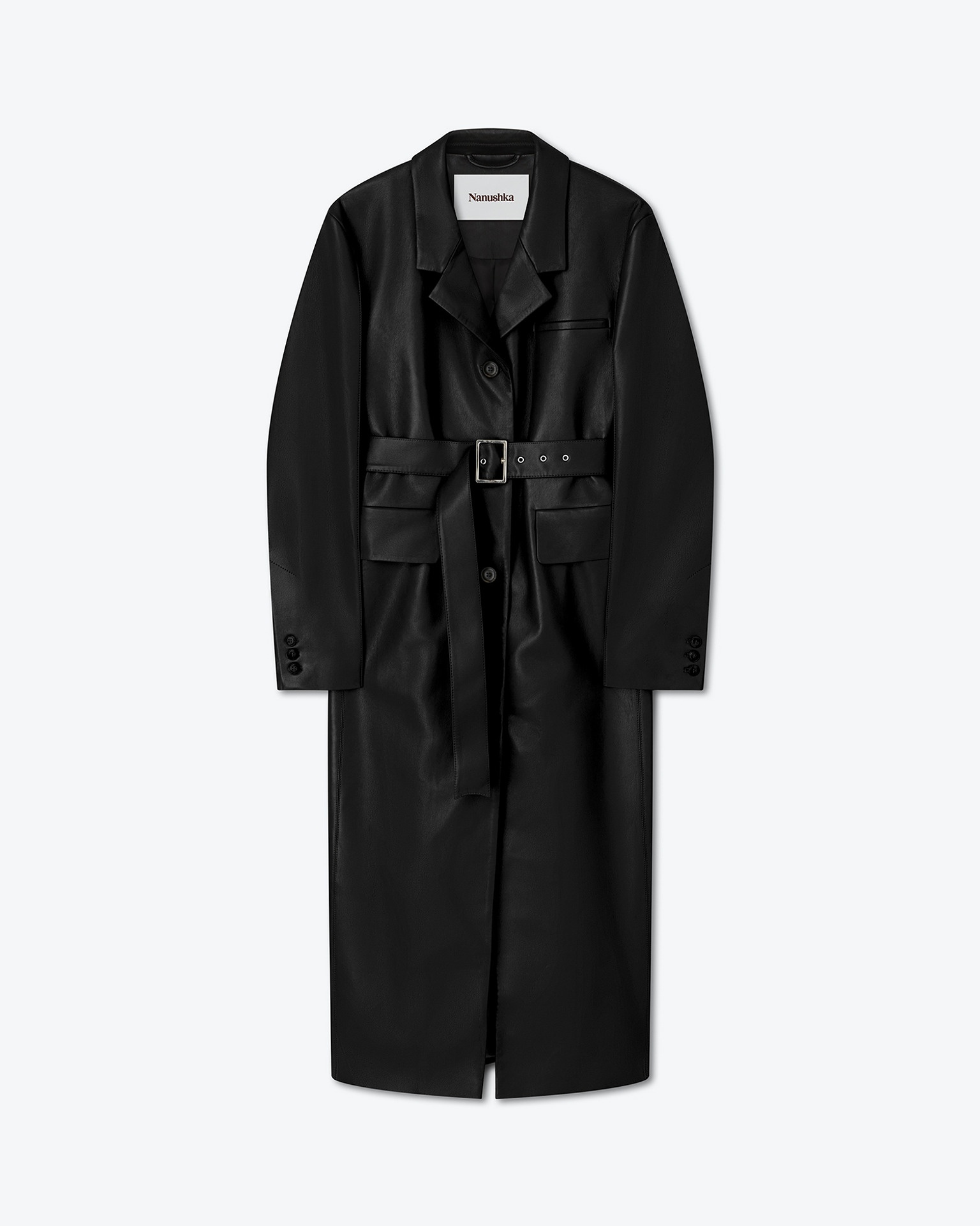 JOSINA - Regenerated leather coat - Black - 1