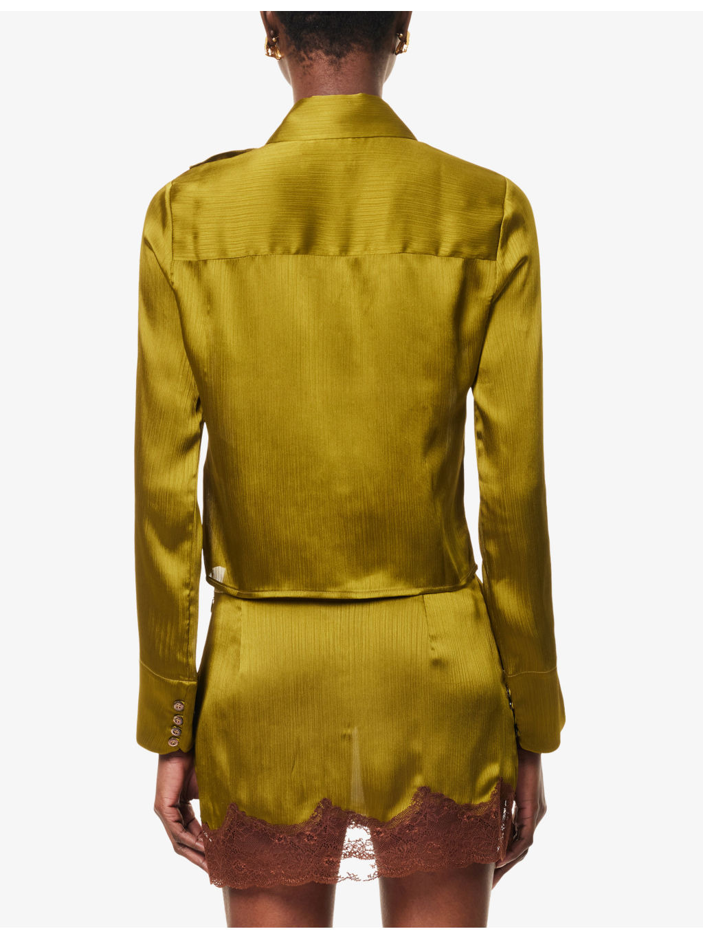 Sezanne Long-Sleeve Satin Shirt - 4