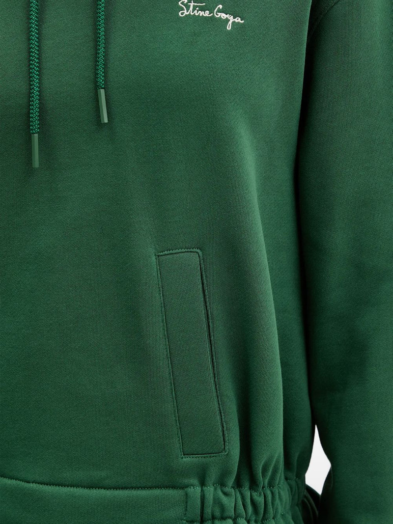 drawstring-fastening ruffled hoodie 5