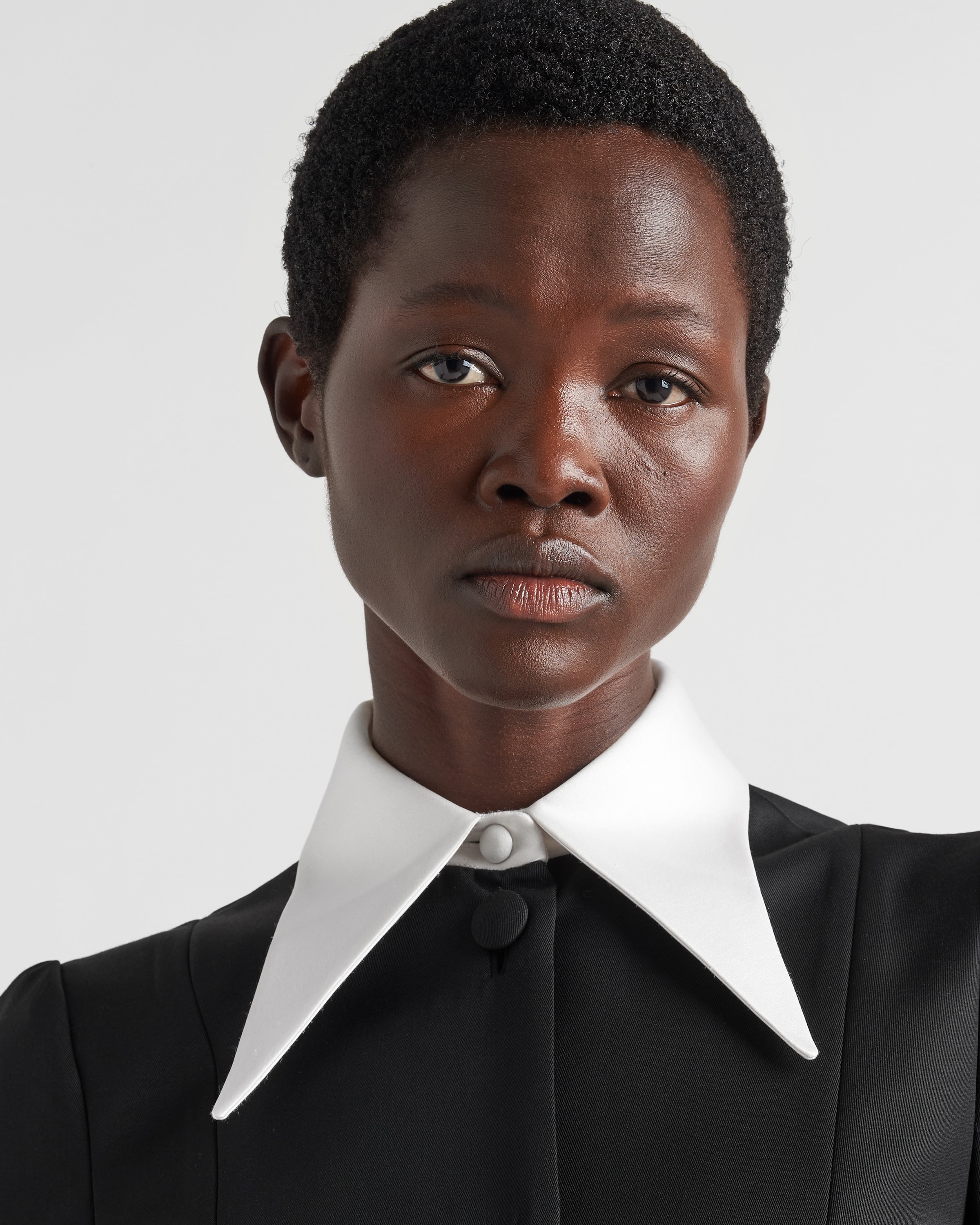 Prada Satin wool mini-dress | REVERSIBLE