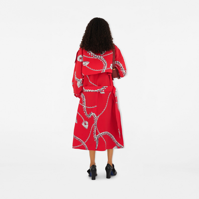 Long Shield Hardware Taffeta Trench Coat 4