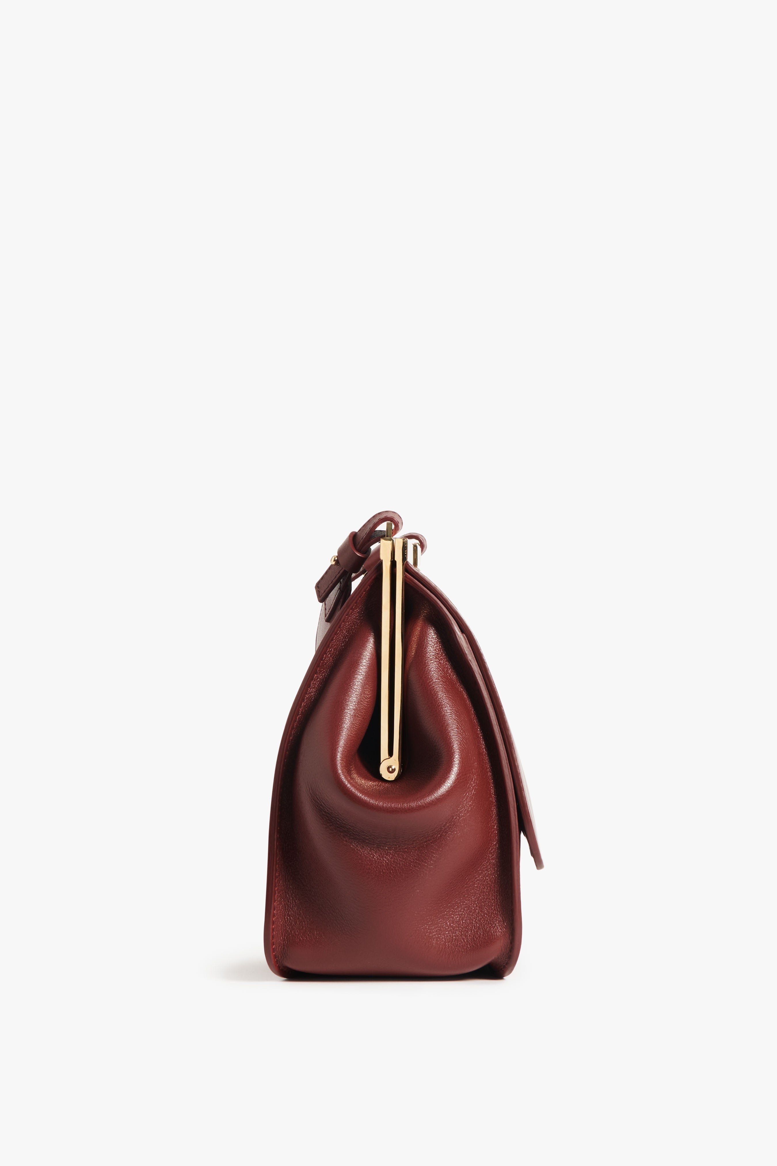 Frame Satchel Bag In Burgundy Leather 3