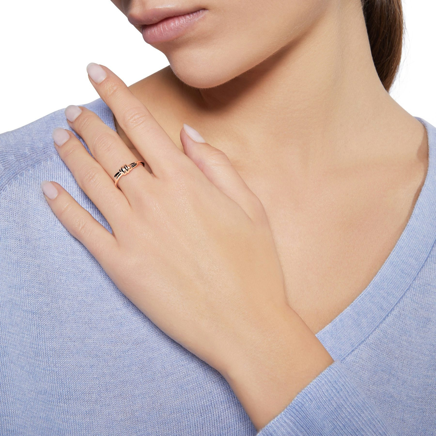 ROSE GOLD NODO RING - 2