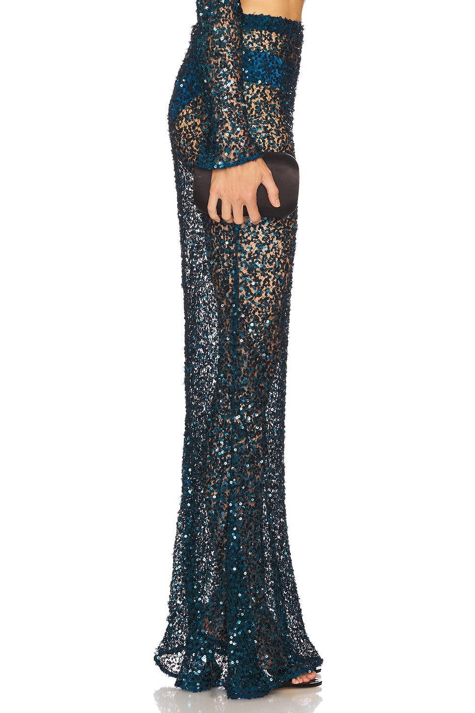 Net Paillette Maxi Skirt - 3