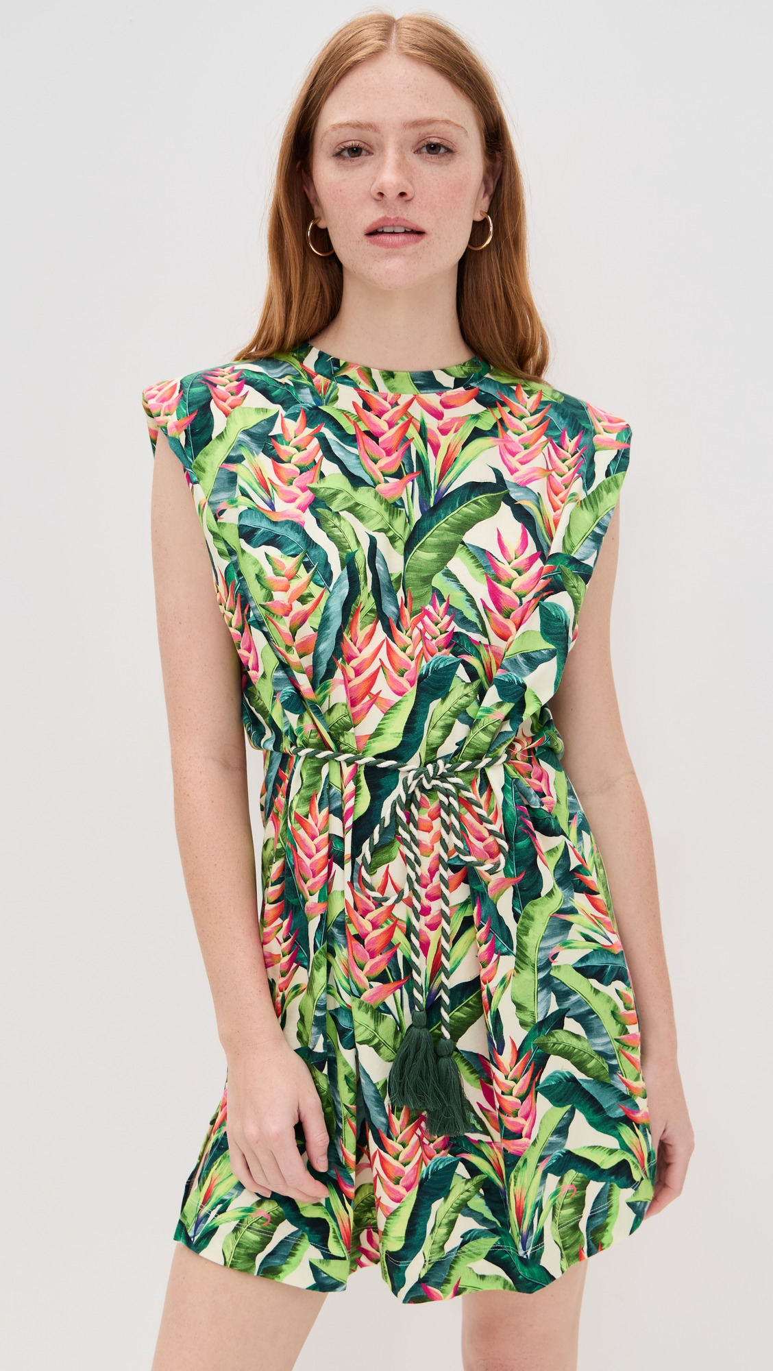 Heli Leaves Pearl T-Shirt Jersey Mini Dress - 6