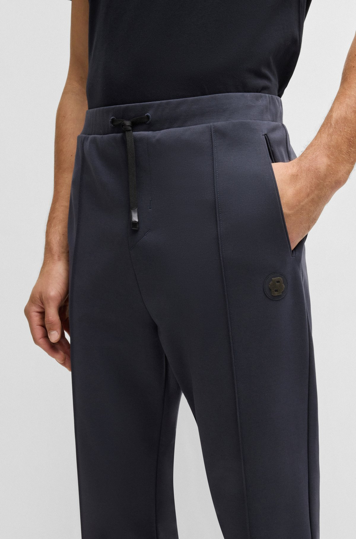 COTTON TRACKSUIT BOTTOMS WITH DOUBLE B MONOGRAM - 3